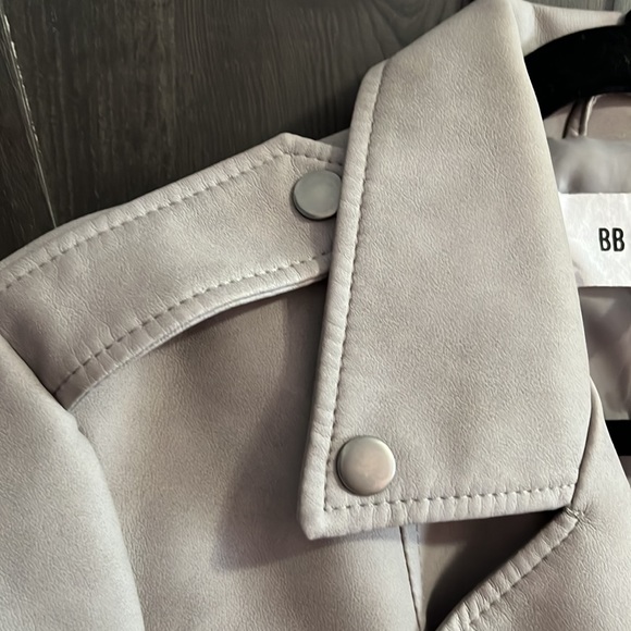 Faux Leather Jacket Grey L - Picture 4 of 8